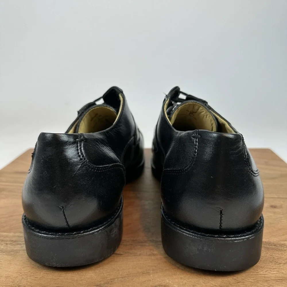 New Mens Belvedere Duke Cap Toe‎ Oxfords Leather Black Dress Shoes Size 11 D